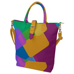 Geometry Nothing Color Buckle Top Tote Bag