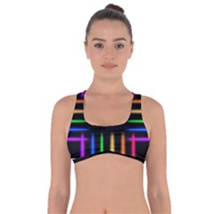 Neon Light Abstract Pattern Got No Strings Sports Bra