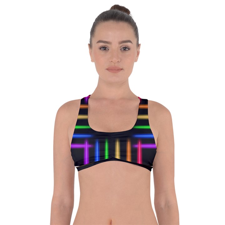 Neon Light Abstract Pattern Got No Strings Sports Bra