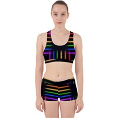 Neon Light Abstract Pattern Work It Out Gym Set