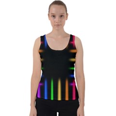 Neon Light Abstract Pattern Velvet Tank Top