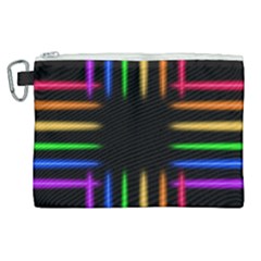 Neon Light Abstract Pattern Canvas Cosmetic Bag (xl)