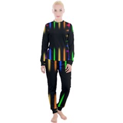 Neon Light Abstract Pattern Women s Lounge Set