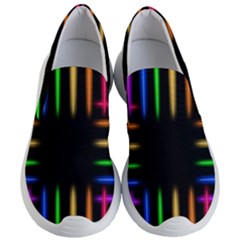 Neon Light Abstract Pattern Women s Lightweight Slip Ons