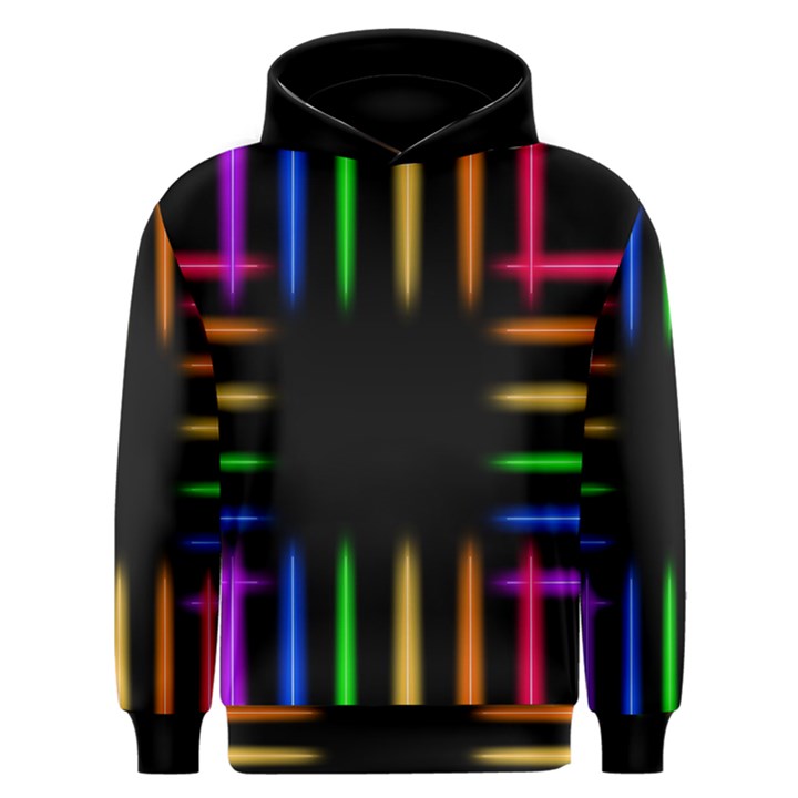 Neon Light Abstract Pattern Men s Overhead Hoodie