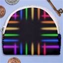 Neon Light Abstract Pattern Horseshoe Style Canvas Pouch View1