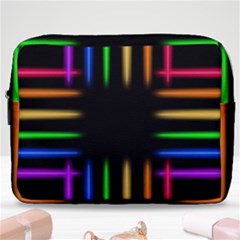 Neon Light Abstract Pattern Make Up Pouch (large)