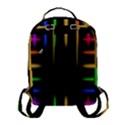 Neon Light Abstract Pattern Flap Pocket Backpack (Small) View3