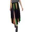 Neon Light Abstract Pattern Velour Split Maxi Skirt View1