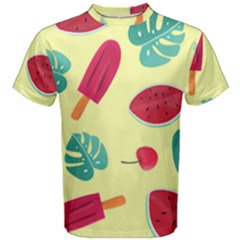 Watermelon Leaves Strawberry Men s Cotton Tee