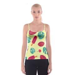 Watermelon Leaves Strawberry Spaghetti Strap Top