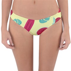 Watermelon Leaves Strawberry Reversible Hipster Bikini Bottoms