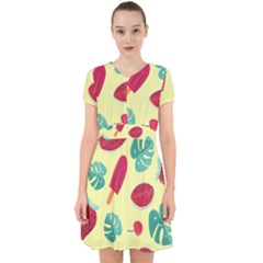 Watermelon Leaves Strawberry Adorable In Chiffon Dress