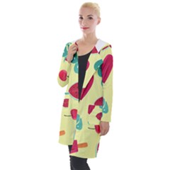 Watermelon Leaves Strawberry Hooded Pocket Cardigan by HermanTelo