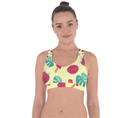 Watermelon Leaves Strawberry Cross String Back Sports Bra