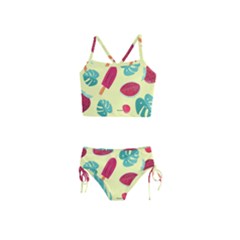 Watermelon Leaves Strawberry Girls  Tankini Swimsuit by HermanTelo