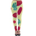 Watermelon Leaves Strawberry Lightweight Velour Leggings View1