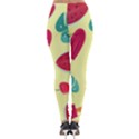 Watermelon Leaves Strawberry Lightweight Velour Leggings View2