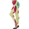 Watermelon Leaves Strawberry Lightweight Velour Leggings View3