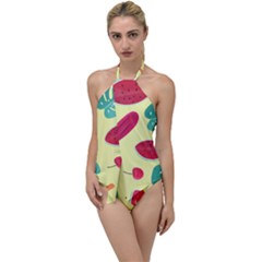 Watermelon Leaves Strawberry Go With The Flow One Piece Swimsuit by HermanTelo