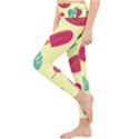 Watermelon Leaves Strawberry Lightweight Velour Classic Yoga Leggings View3