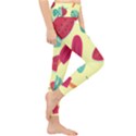 Watermelon Leaves Strawberry Lightweight Velour Classic Yoga Leggings View4