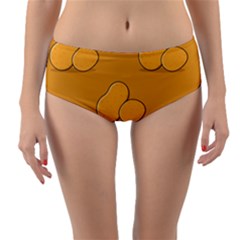 Fresh Potato Root Reversible Mid-waist Bikini Bottoms by HermanTelo