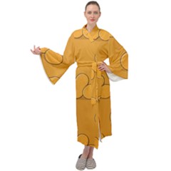 Fresh Potato Root Maxi Tie Front Velour Kimono by HermanTelo