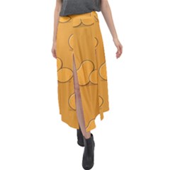 Fresh Potato Root Velour Split Maxi Skirt