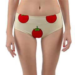 Fresh Tomato Reversible Mid-waist Bikini Bottoms