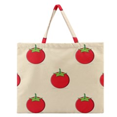 Fresh Tomato Zipper Large Tote Bag