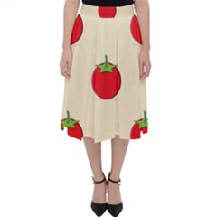 Fresh Tomato Classic Midi Skirt by HermanTelo