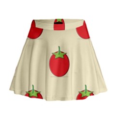 Fresh Tomato Mini Flare Skirt