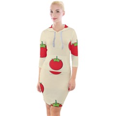 Fresh Tomato Quarter Sleeve Hood Bodycon Dress