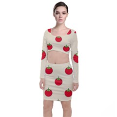 Fresh Tomato Top And Skirt Sets