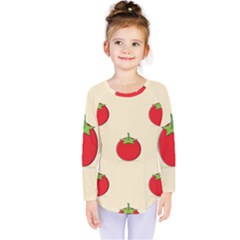 Fresh Tomato Kids  Long Sleeve Tee