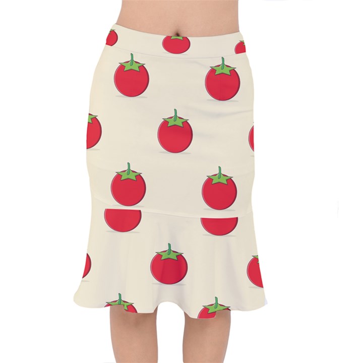 Fresh Tomato Short Mermaid Skirt