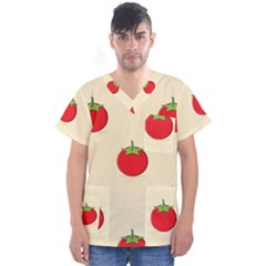 Fresh Tomato Men s V-neck Scrub Top