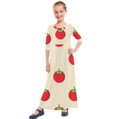 Fresh Tomato Kids  Quarter Sleeve Maxi Dress by HermanTelo