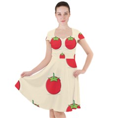 Fresh Tomato Cap Sleeve Midi Dress