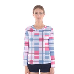 Fabric Textile Plaid Women s Long Sleeve Tee