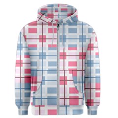 Fabric Textile Plaid Men s Zipper Hoodie by HermanTelo