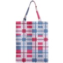 Fabric Textile Plaid Zipper Classic Tote Bag View1