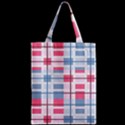 Fabric Textile Plaid Zipper Classic Tote Bag View2