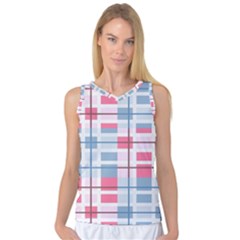 Fabric Textile Plaid Women s Basketball Tank Top