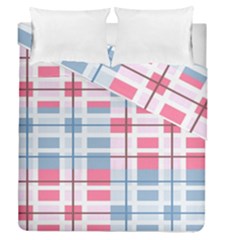 Fabric Textile Plaid Duvet Cover Double Side (queen Size)