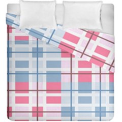 Fabric Textile Plaid Duvet Cover Double Side (king Size)