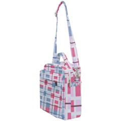 Fabric Textile Plaid Crossbody Day Bag