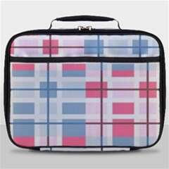 Fabric Textile Plaid Full Print Lunch Bag