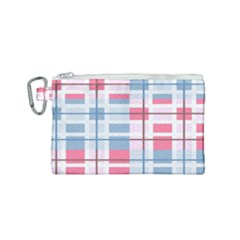 Fabric Textile Plaid Canvas Cosmetic Bag (small)